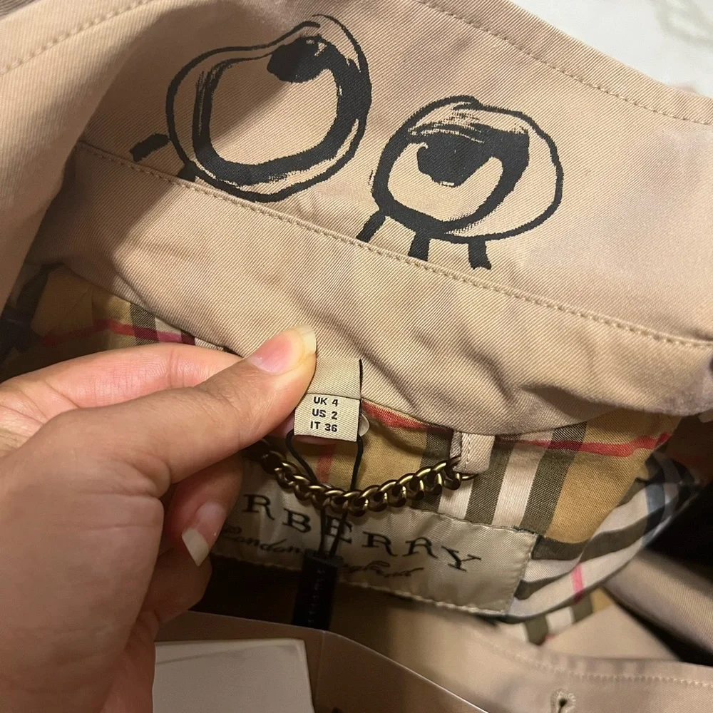Burberry kris wu graffiti coat doodle art usa 2 fit small/medium - Picture 9 of 13